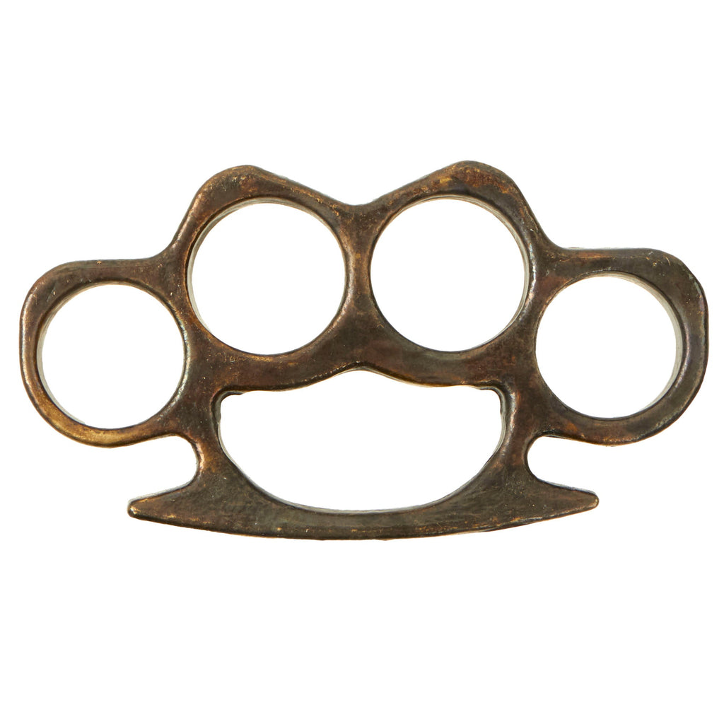 Original U.S. WWII Custom Made Cast Brass Knuckle Dusters Original Items