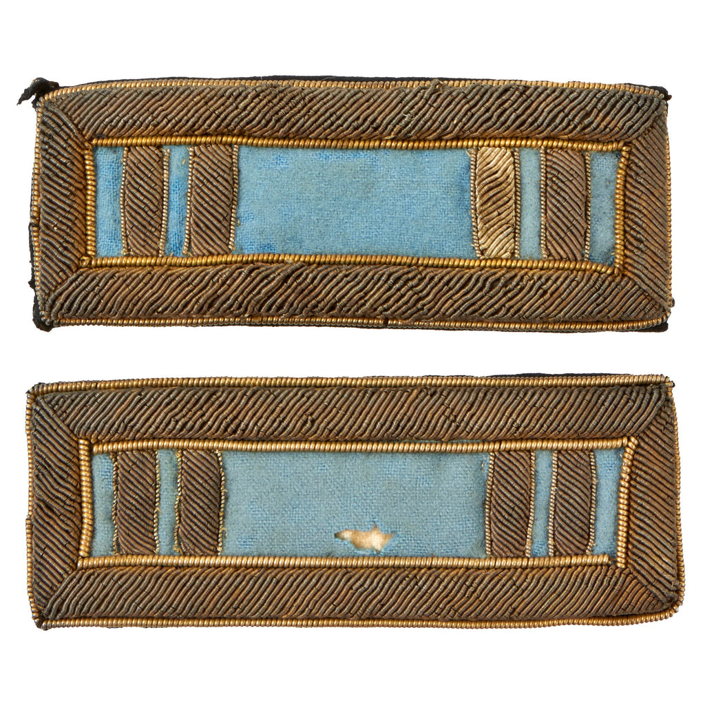 Original U.S. Civil War Pair of Federal Infantry Captain Bullion Shoulder Boards Original Items
