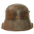 Original Imperial German WWI Single Decal Transitional M18 “Ear Cut Out” Helmet with Liner & Broken Chinstrap - Marked ET 64 Original Items