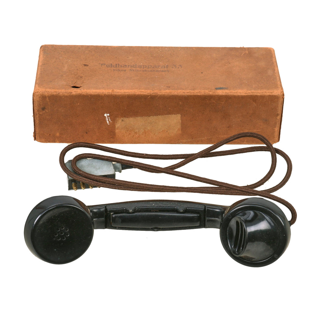 Original German WWII Feldhandapparat 33 Field Phone Receiver in Original Issue Box Original Items