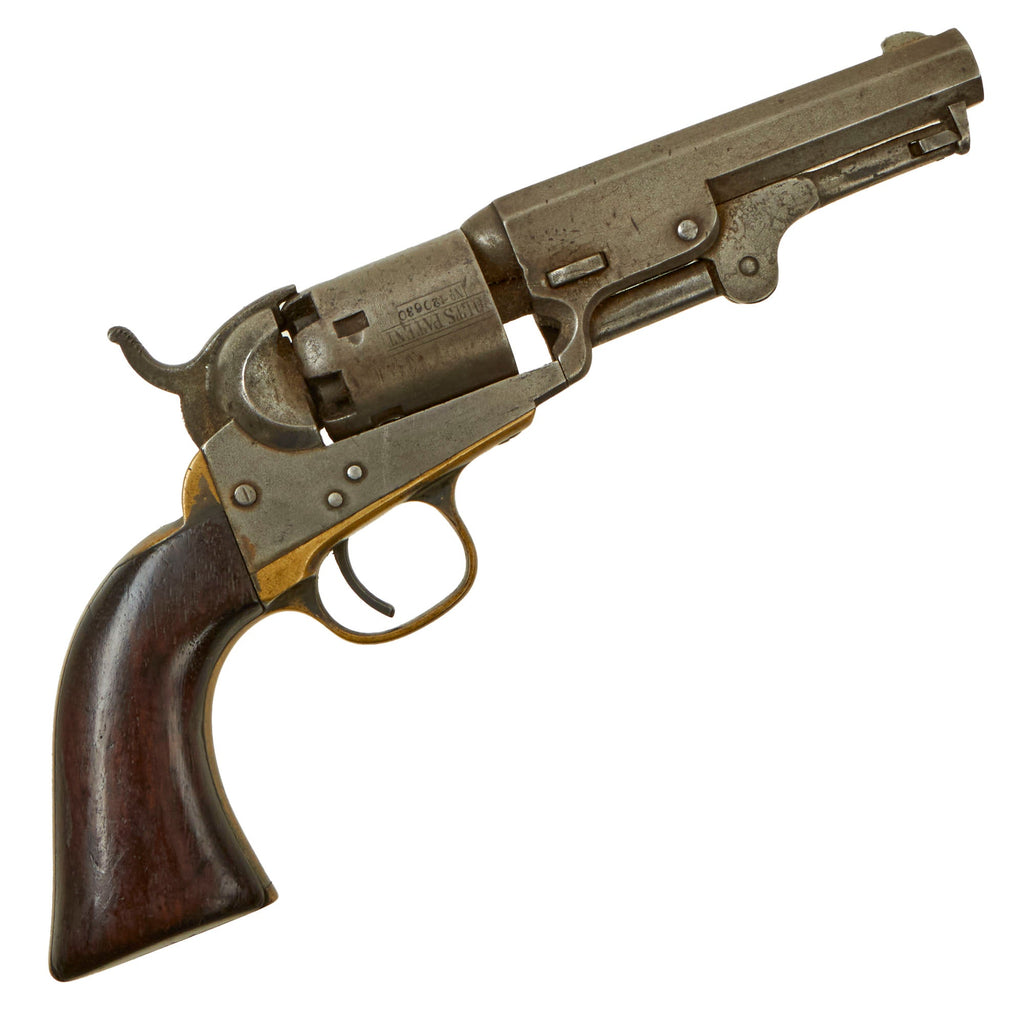Original U.S. Civil War Era Colt M1849 Pocket Percussion Revolver with 4" Barrel & Partial Cylinder Scene Made in 1857 - Serial 132894 Original Items