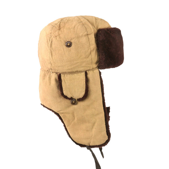 Original U.S. Korean War Chinese People’s Army Winter Ushanka - USGI Bringback Original Items