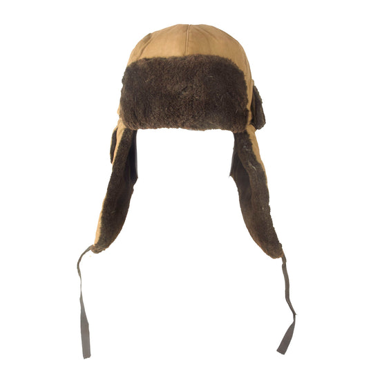 Original U.S. Korean War Chinese People’s Army Winter Ushanka with Stamped Number & Size - USGI Bringback Original Items