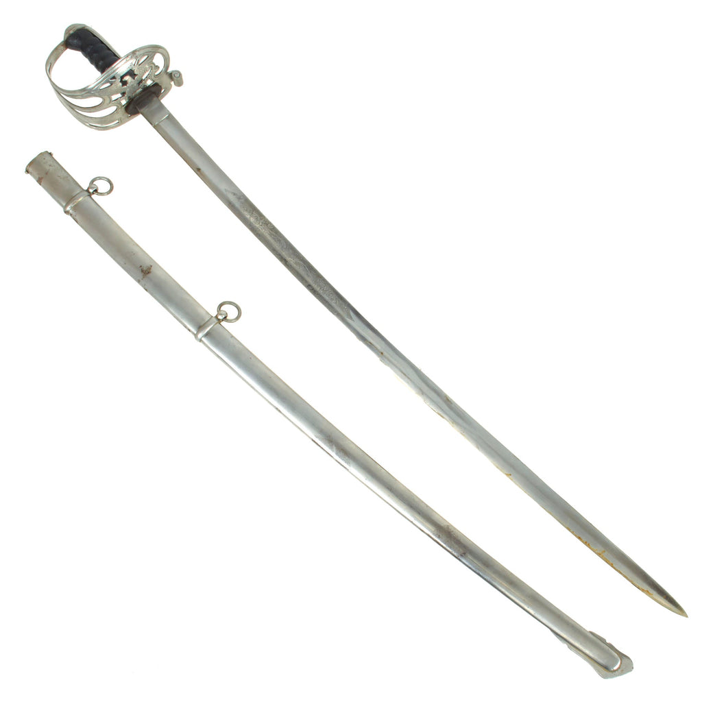 Original U.S. Civil War M-1850 Style German Imported Non-Regulation Foot Officer’s Sword and Scabbard - Rare Eagle Variant on Basket Original Items