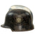 Original German WWII M34 Square Dip Double Decal Fire Protection Police Helmet with Comb and Rare Leather Neck Shield - Feuerwehr Original Items