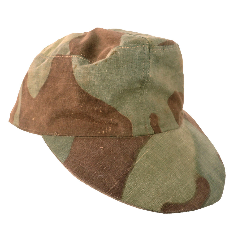 Original German WWII Field-Made Cap Made from Italian Camouflage M29 Field Cap Original Items