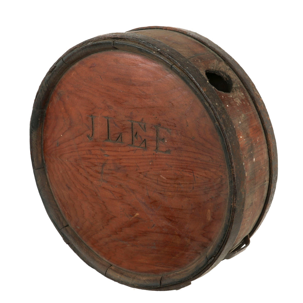 Original U.S. Civil War Rare Confederate Issue Named Wooden Drum Canteen - J. Lee Original Items