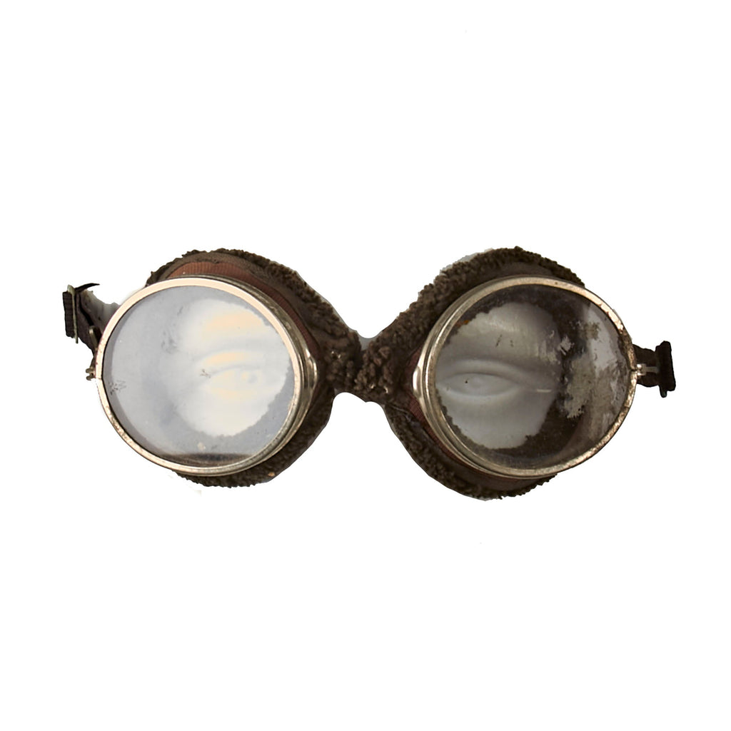 Original German WWI Imperial German Air Force Luftstreitkräfte Aviation Flight Goggles Original Items