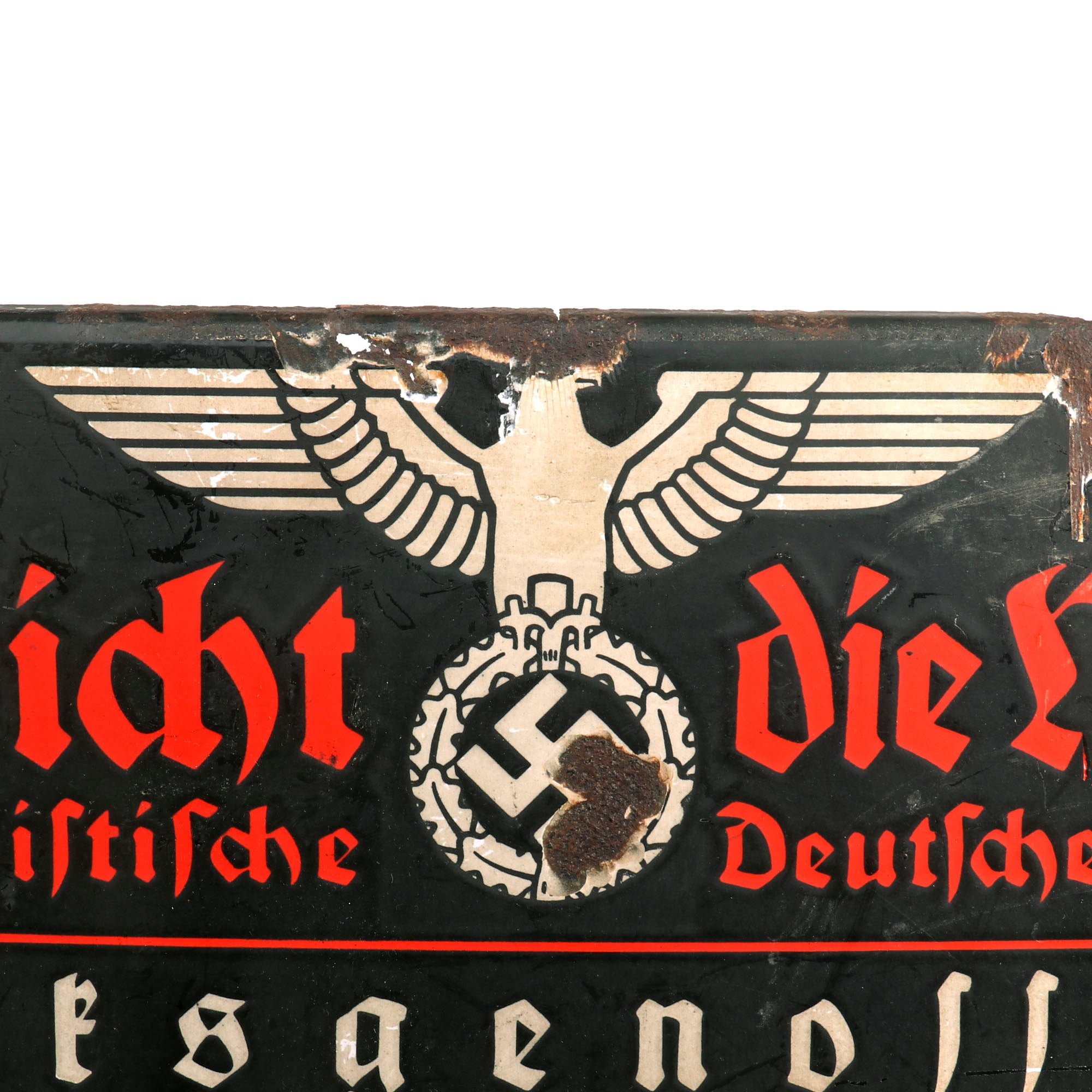 Original German WWII Enameled Steel