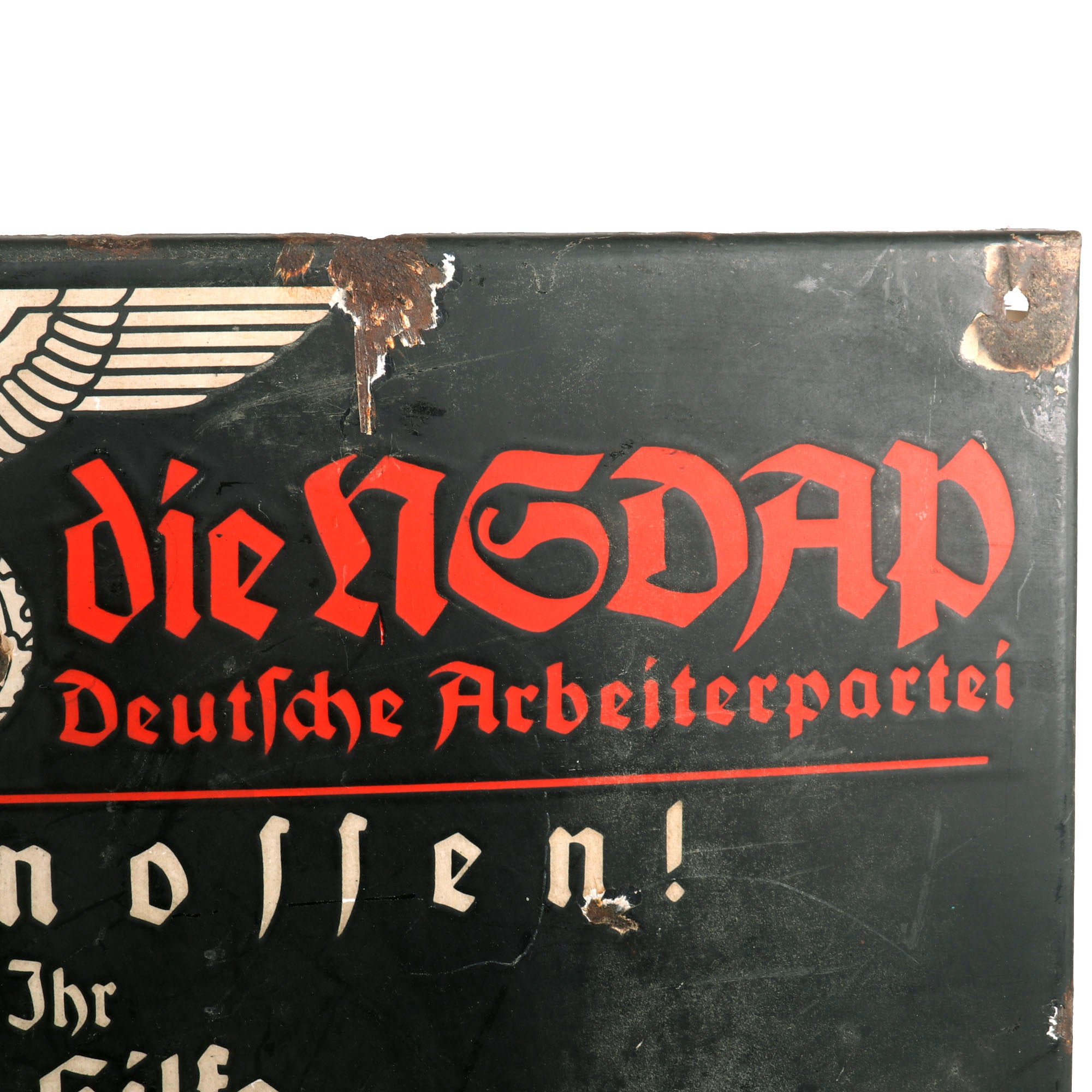 Original German WWII Enameled Steel 