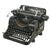 Original German WWII Rare SS Model 8 Typewriter by Olympia Büromaschinenwerke AG. Serial 365962 - Circa 1940 Original Items