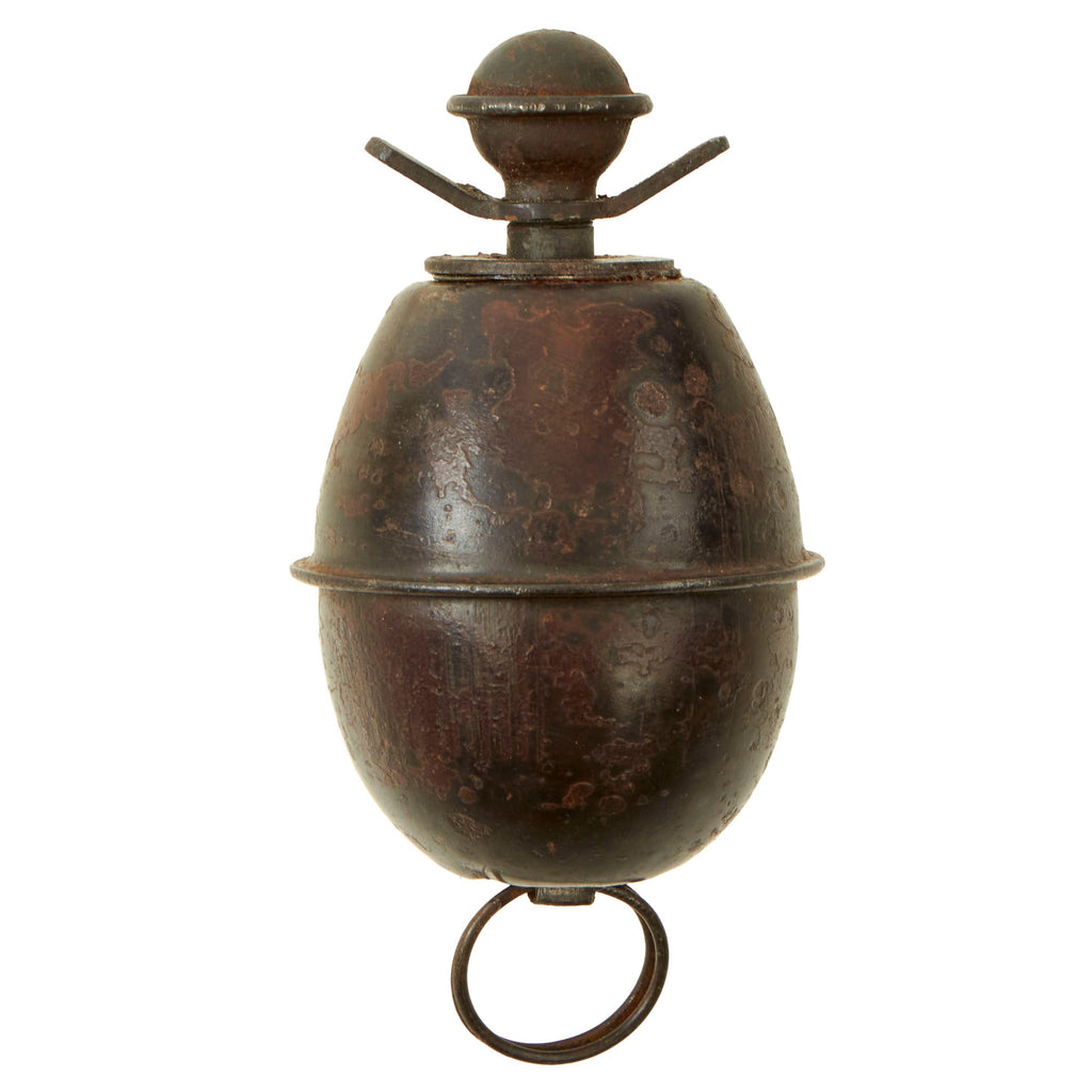 Original German WWII M-39 Egg Hand Grenade With 1944 Dated Fuze - Inert Eierhandgranate Original Items