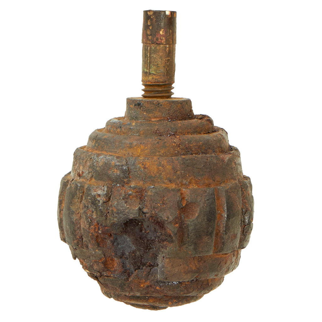 Original Imperial German WWI Model 1915 n/A Ball Hand Fragmentation Inert Grenade With Transit Plug - Kugelhandgranate Original Items