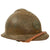 Original French WWII M1926 Adrian Helmet with Chinstrap - Complete - Olive Green Original Items
