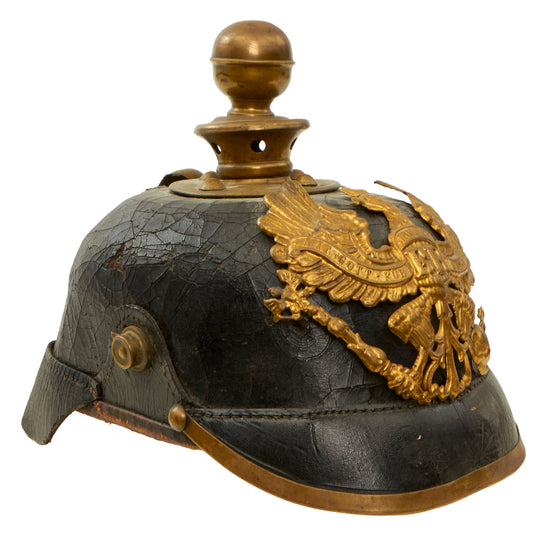 Original German WWI Prussian M1895 Artillery Pickelhaube Helmet Dated 1916 with Unit Markings - Feld-Artillerie-Regiment Nr. 44 - Kugelhelm Original Items
