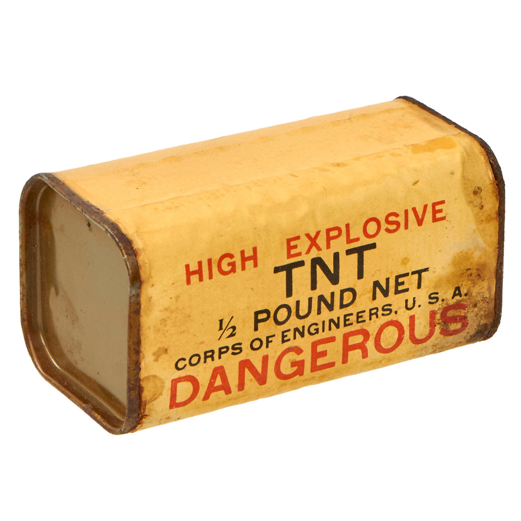 Original U.S. WWII Corps of Engineers High Explosive TNT 1/2 Pound Block - INERT Original Items