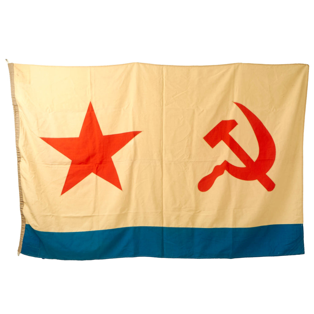 Original Late Cold War Naval Ensign of the Soviet Union dated 1987 - 53" x 80" Original Items