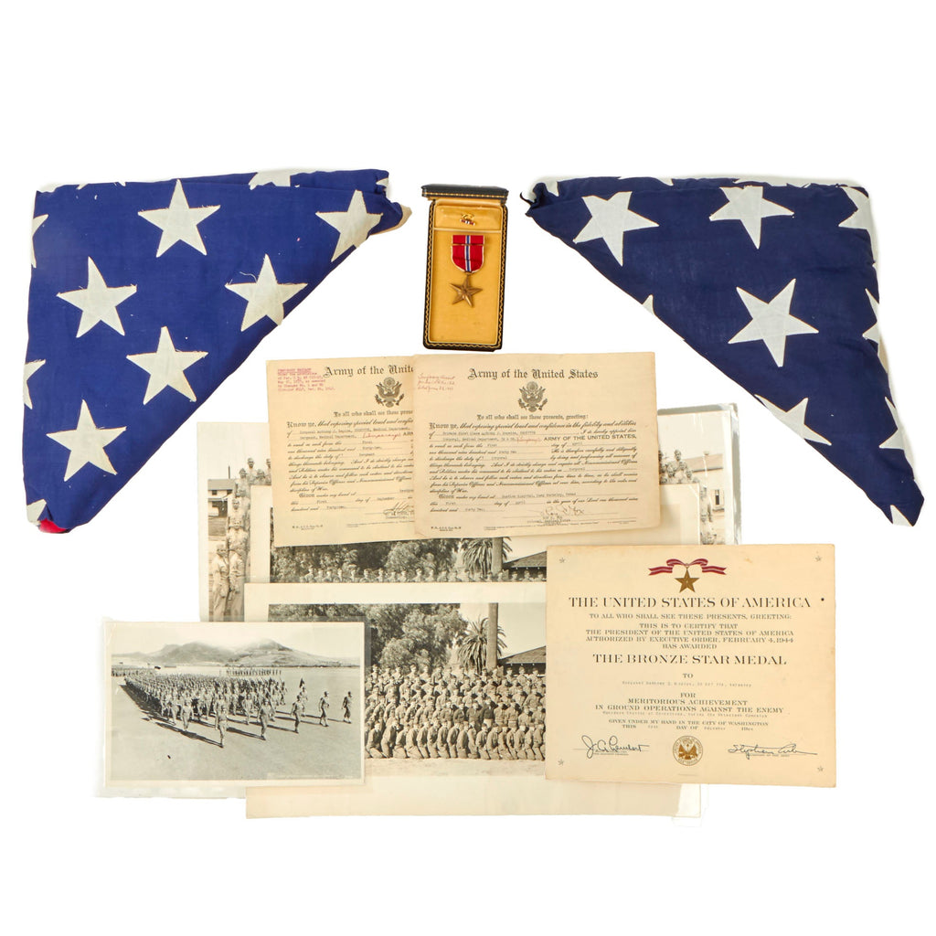 Original U.S. WWII Identified 97th Division Bronze Star Grouping - Sergeant Anthony J. Repice Original Items