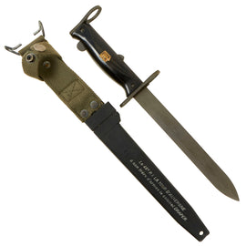 Original French Late 5th Republic 46 Infantry Regiment “Presentation” MAS 69 Bayonet and Scabbard For FAMAS Rifle