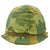 Original U.S. Vietnam War Named M1 Helmet with Camouflage Cover and Westinghouse Liner Original Items