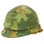 Original U.S. Vietnam War Named M1 Helmet with Camouflage Cover and Westinghouse Liner Original Items