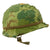 Original U.S. Vietnam War M1 Helmet with Camouflage Cover and Liner Original Items