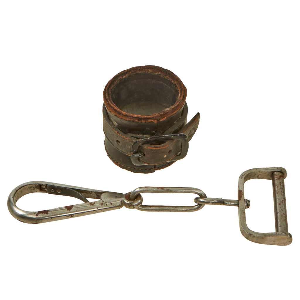 Original U.S. Civil War Cavalry Carbine Sling Belt Swivel and Leather Socket “Thimble” by E. Metzger of Philadelphia Original Items