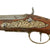 Original Late 18th Century German Hunting Pistol with Embossed Nickel Silver Mounts Converted to Percussion circa 1835 Original Items