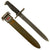 Original U.S. WWII M1905E1 M1 Garand 10 inch Cut Down Bayonet by Rock Island Arsenal Dated 1906 with M7 Scabbard Original Items