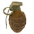 Original U.S. WWII Inert MkII Pineapple Grenade with Yellow Ring and M10A3 Fuze by The American Fireworks Company Original Items