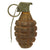 Original U.S. WWII Inert MkII Pineapple Grenade with Yellow Ring and M10A3 Fuze by The American Fireworks Company Original Items
