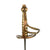 Original British Seven Years War P-1751 Hanger Sword with Brass Hilt and Patinated Blade Original Items