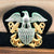 Original U.S. Vietnam War Era Vice Admiral David Richardson Khaki Service Uniform Peaked Visor Cap by Berkshire With Naval History Division Printout - Deputy Commander US Pacific Fleet (1970 - 1972) Original Items