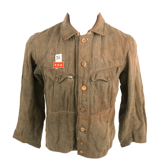 Original Japanese WWII Late War Enlisted Man’s Wool Tunic - Superior Private Original Items