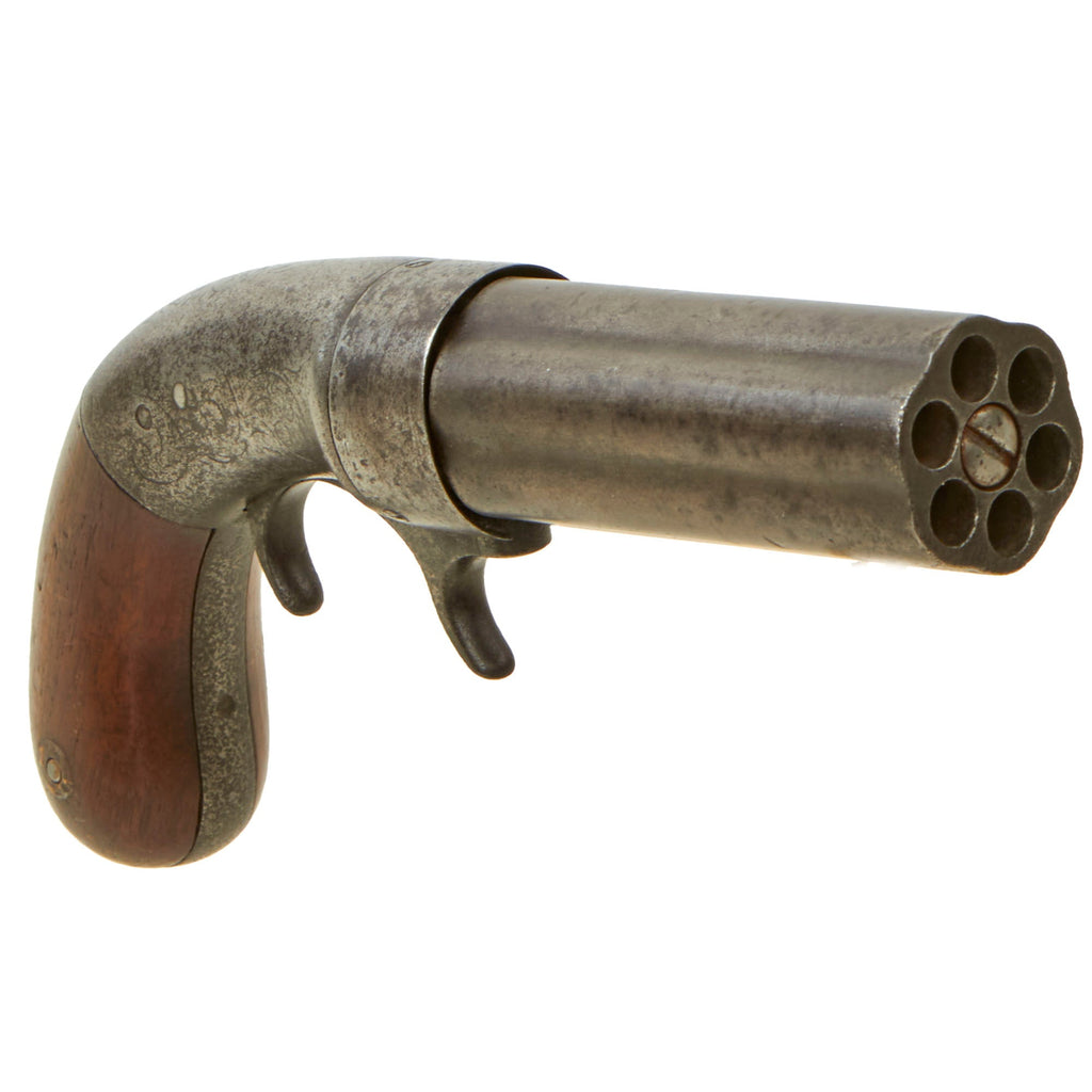 Original U.S. Single Action Double Trigger Underhammer Percussion Pepperbox Revolver Circa 1845 - Matching Serial 35 Original Items