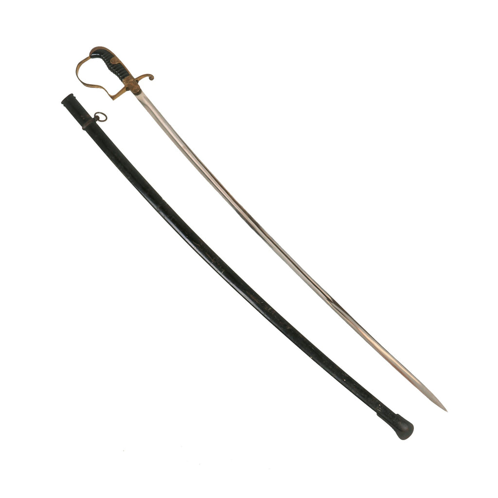 Original German WWII Army Officer Dove Head Sword by F. W. Höller of Solingen with Steel Scabbard Original Items