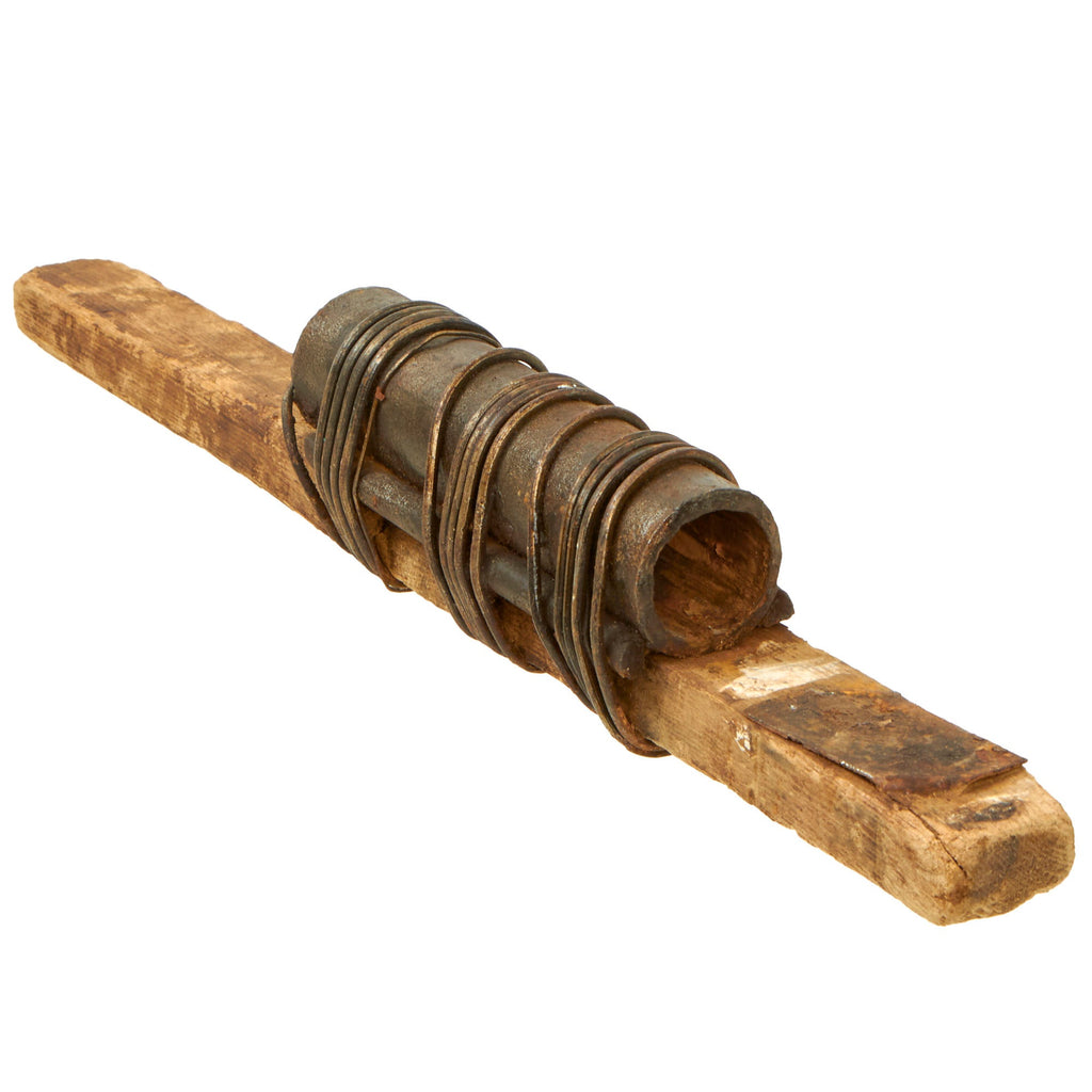 Original French WWI Inert IIIrd Army Raquet Pétard “Hair Brush” Stick Fragmentation Grenade - Pétard de la IIIe Armée Original Items