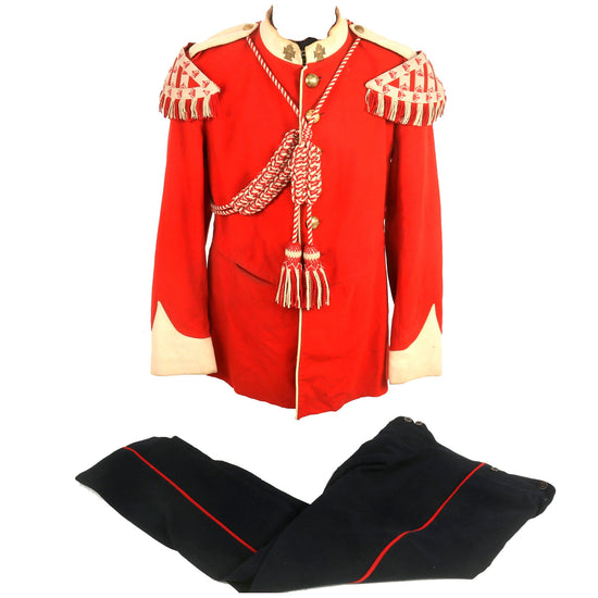 Original Pre WWII Era Named Canadian Fusiliers Mont-Royal Bandsman Scarlet Uniform Set With Matching Trousers - “Corporal R. Goyer” Original Items