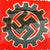 Original German WWII DAF Labor Front Painted Steel Propaganda Sign with Period Modifications - 29" x 21 3/4" Original Items