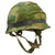 Original U.S. Vietnam War Named M1-C Paratrooper Helmet with Reversible Camouflage Cover & M-151 "Mutt" Inner Tube Band - Complete Original Items