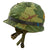 Original U.S. Vietnam War Named M1-C Paratrooper Helmet with Reversible Camouflage Cover & M-151 "Mutt" Inner Tube Band - Complete Original Items
