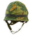 Original U.S. Vietnam War Named M1-C Paratrooper Helmet with Reversible Camouflage Cover & M-151 "Mutt" Inner Tube Band - Complete Original Items