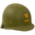 Original U.S. Vietnam War WWII Reissue Coast Guard M1 Helmet with Liner - Lieutenant Junior Grade Rank Painted Original Items