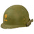 Original U.S. Vietnam War WWII Reissue Coast Guard M1 Helmet with Liner - Lieutenant Junior Grade Rank Painted Original Items