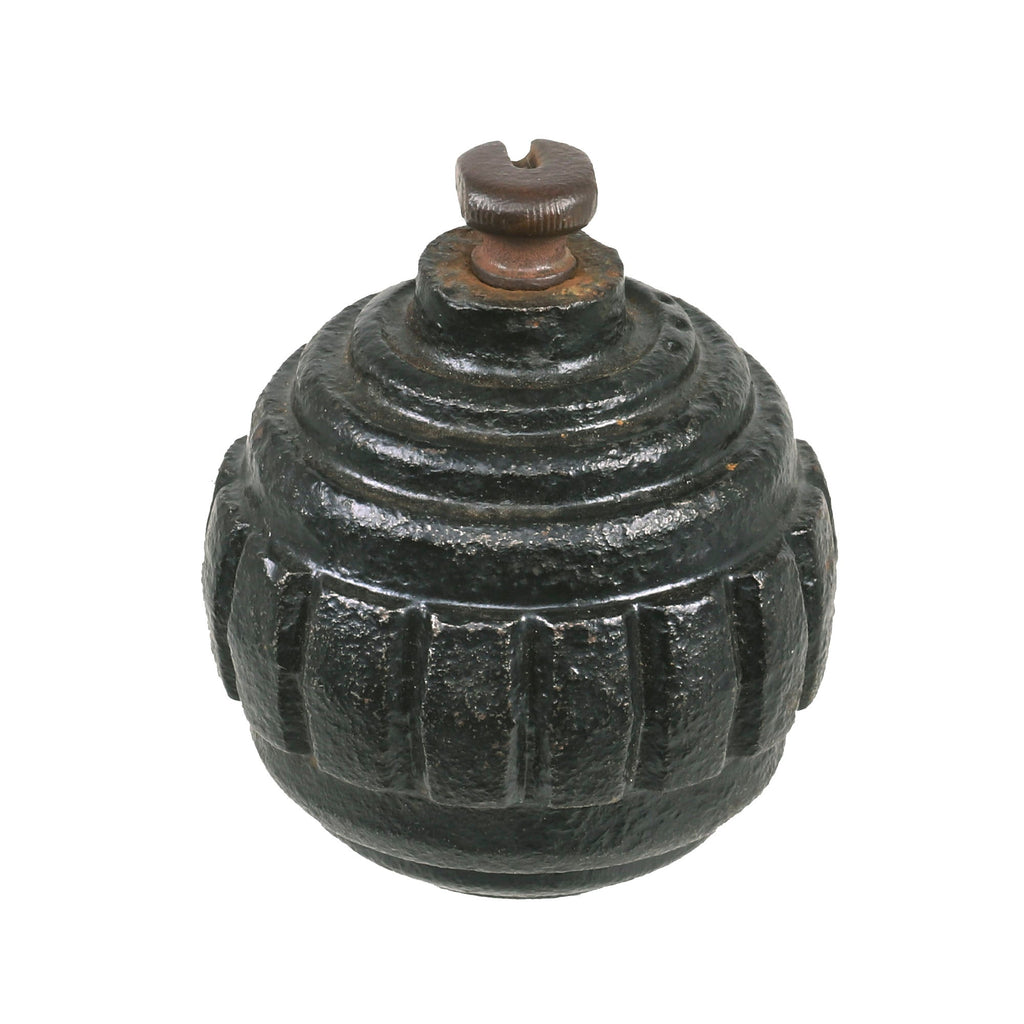 Original Imperial German WWI Model 1915 n/A Ball Hand Fragmentation Inert Grenade With Transit Plug - Kugelhandgranate Original Items