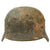 Original German WWII Battlefield Dug Luftwaffe Double Decal M35 Relic Helmet Shell with Liner Band Remnants - Size 64 Original Items