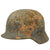 Original German WWII Battlefield Dug Luftwaffe Double Decal M35 Relic Helmet Shell with Liner Band Remnants - Size 64 Original Items