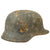 Original German WWII Battlefield Dug Luftwaffe Double Decal M35 Relic Helmet Shell with Liner Band Remnants - Size 64 Original Items