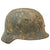 Original German WWII Battlefield Dug Luftwaffe Double Decal M35 Relic Helmet Shell with Liner Band Remnants - Size 64 Original Items