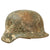 Original German WWII Battlefield Dug Heer Double Decal M35 Relic Helmet Shell - Size 66 Original Items